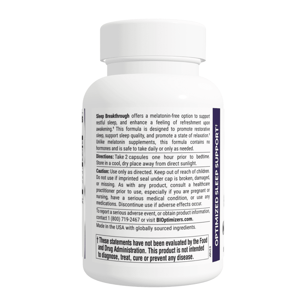 Sleep Breakthrough Capsules Bioptimizers Sleep Breakthrough